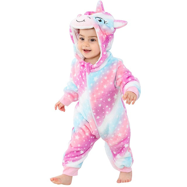 Bequemer Baby-Overall mit Kapuze und Reißverschluss – Für Kuschelige Wärme
