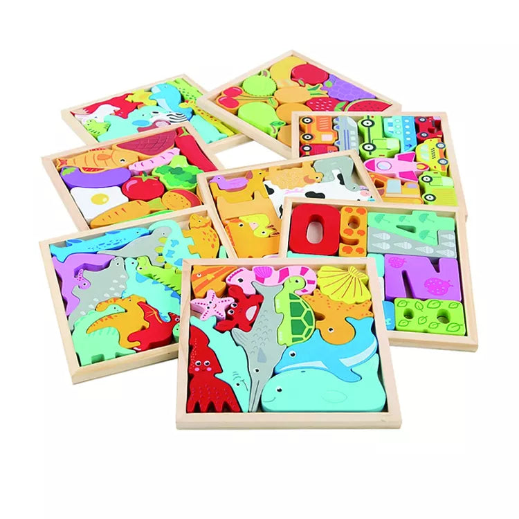 Kreatives Holzpuzzle Set – 2+1 GRATIS