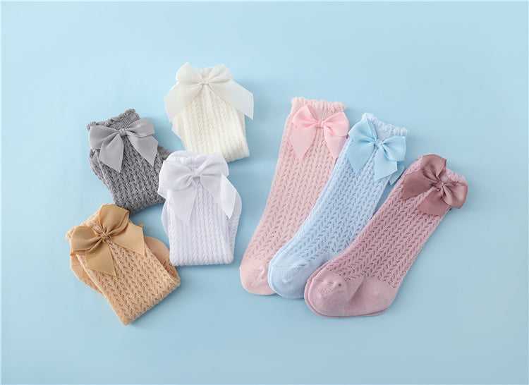 Baumwoll-Babysocken mit Niedlicher Schleife – Bequem und Stylisch für Kleine Füße