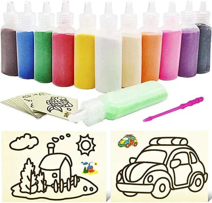 Kreativer Sandkunst-Spaß – Sandmalerei Set für Kinder