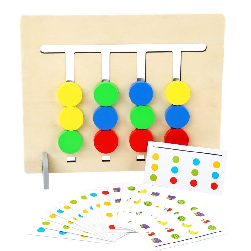 Montessori Lernspiel für Kinder – Farben- und Formen-Sortierpuzzle