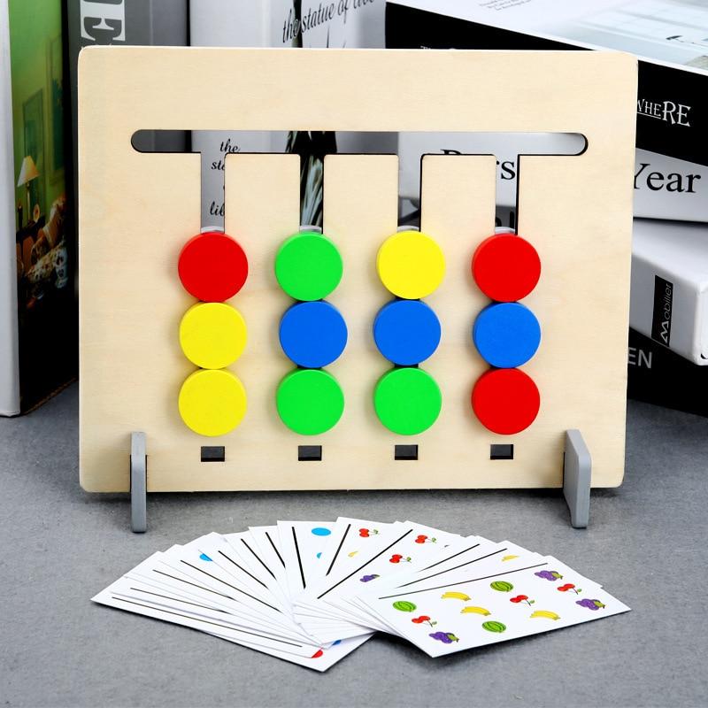 Montessori Lernspiel für Kinder – Farben- und Formen-Sortierpuzzle