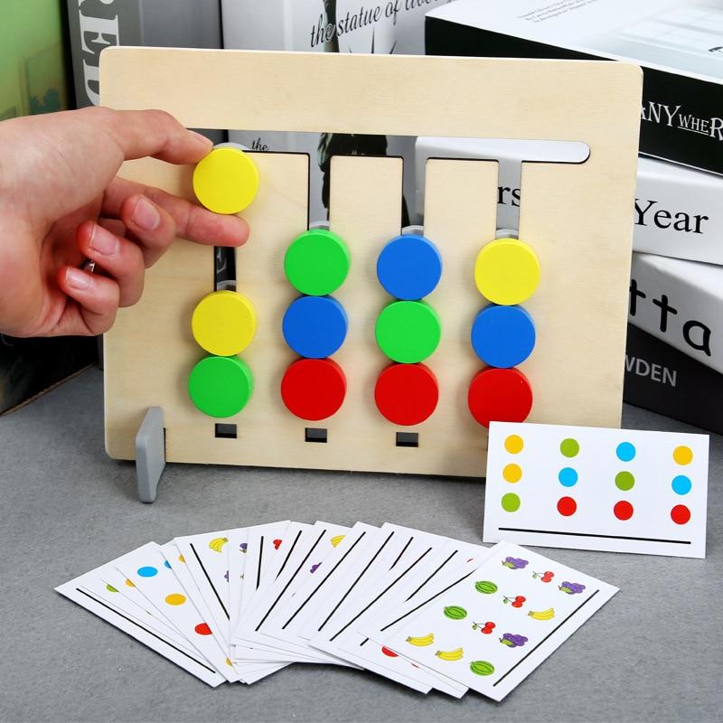 Montessori Lernspiel für Kinder – Farben- und Formen-Sortierpuzzle