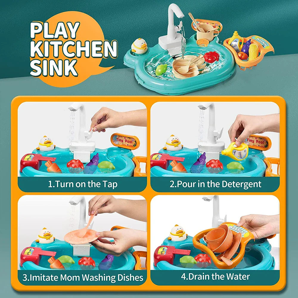 Interaktiver Wasser-Abenteuer-Spaß – Kinder Spielküche und Angelset