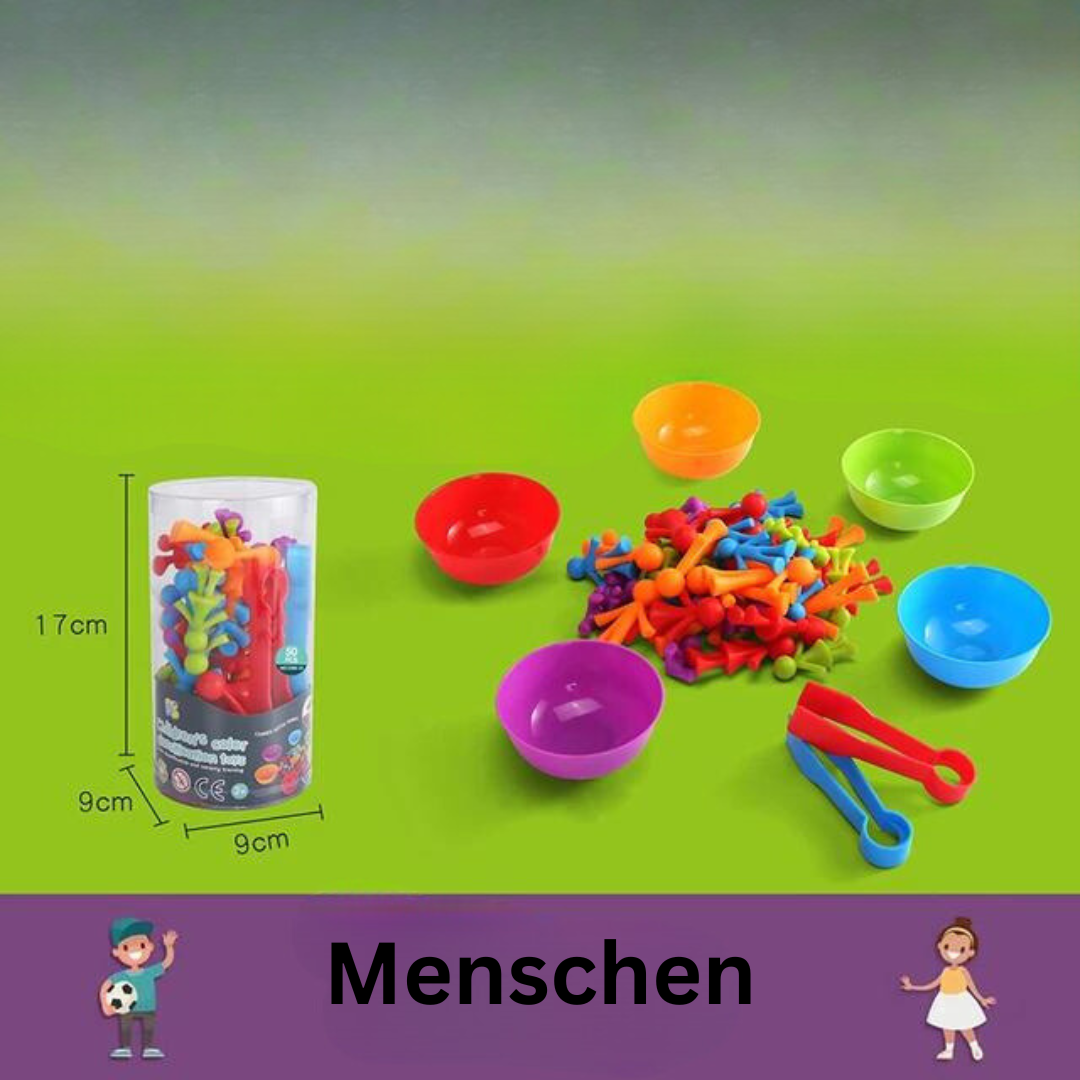 Montessori Lernspielzeug – Buntes Sortierspiel für Kinder