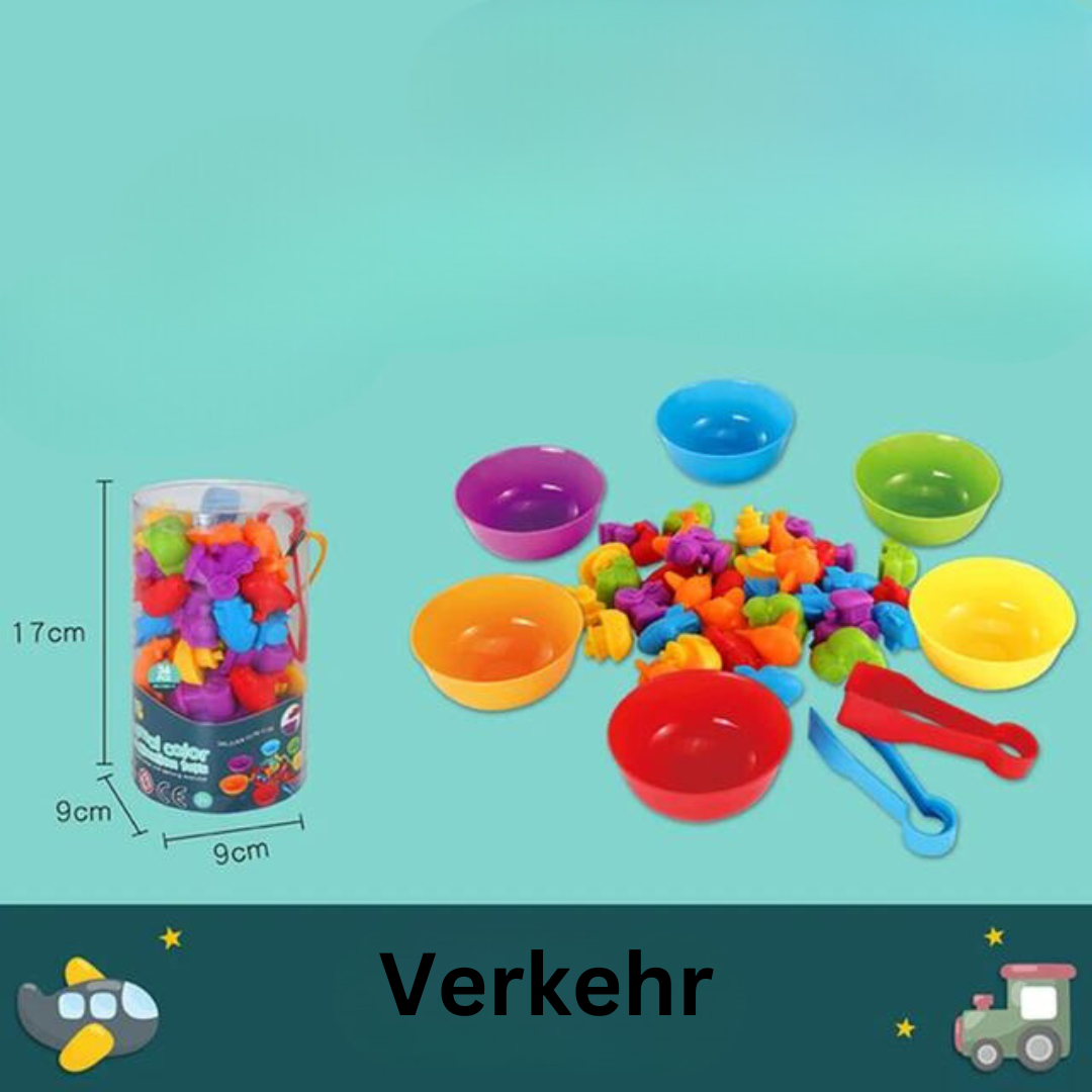 Montessori Lernspielzeug – Buntes Sortierspiel für Kinder
