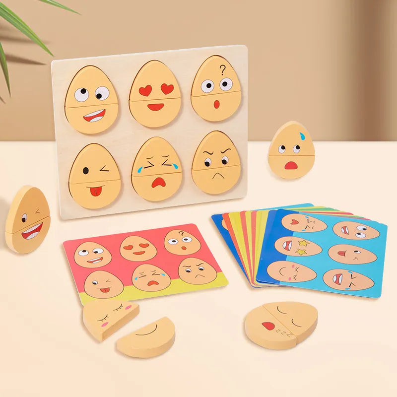 Lernspielzeug für Kinder – Emotionspuzzle mit verschiedenen Gesichtsausdrücken