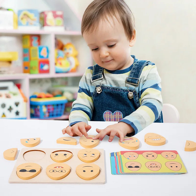 Lernspielzeug für Kinder – Emotionspuzzle mit verschiedenen Gesichtsausdrücken