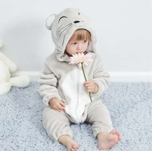 Niedlicher Tier-Motiv Babystrampler