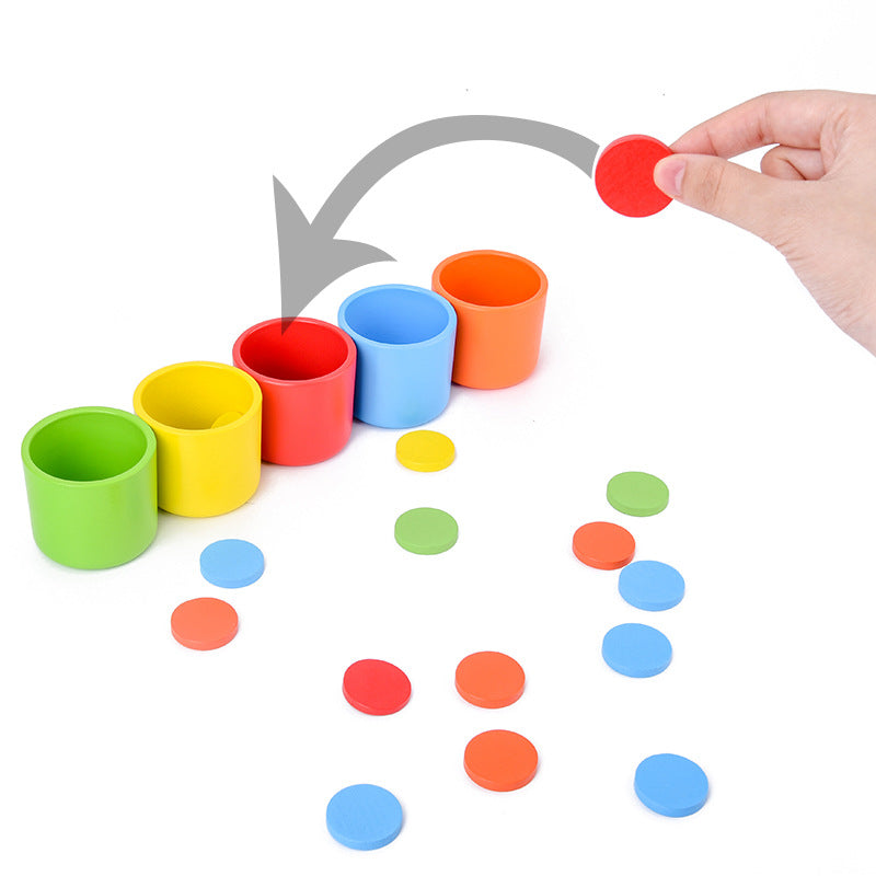 Bunte Montessori Stapelbecher – Lernspielzeug zum Stapeln Sortieren & Entdecken