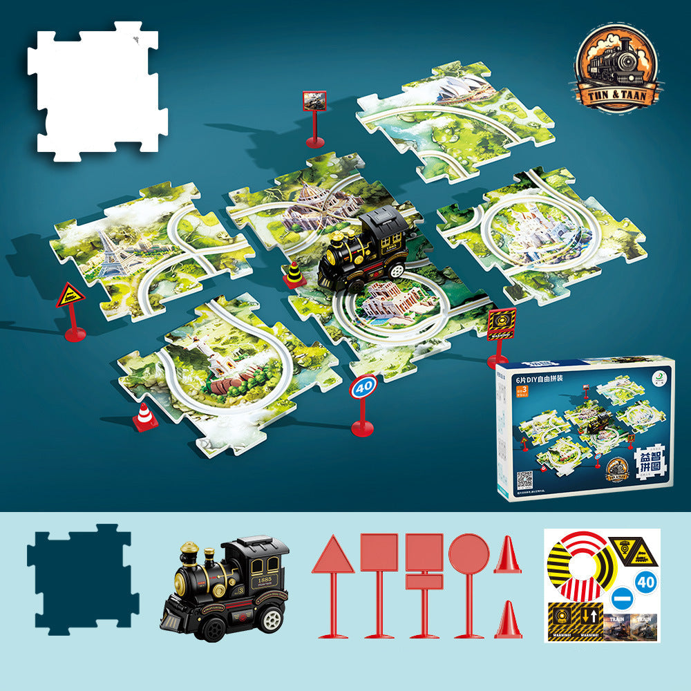 Weihnachtszauber – Puzzle-Eisenbahn Spielset für Kinder