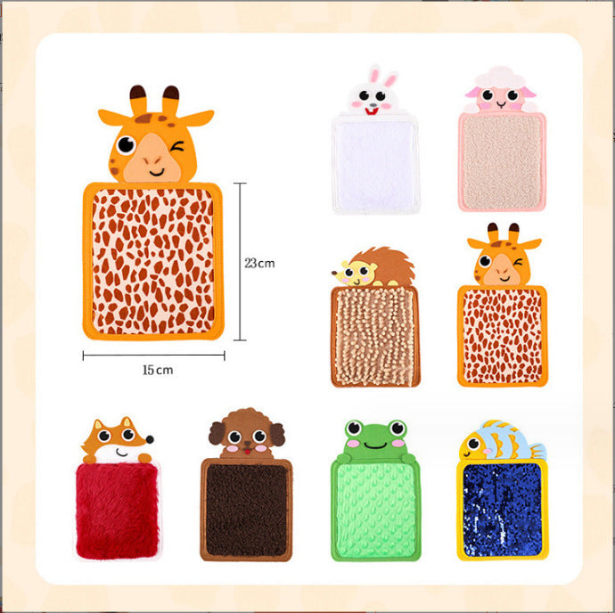 Taktile Tier-Kissen Set – 8 Stück für Kinder