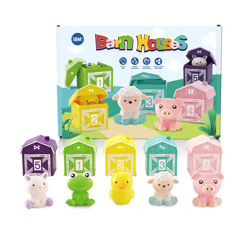 Montessori Zahlen und Farben Bauernhof Spiel