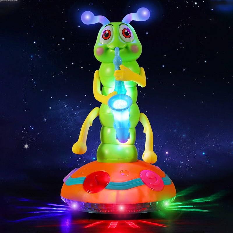 Musikalisches Raupen-Spielzeug mit Saxophon – Tanzendes Lernspiel für Kinder