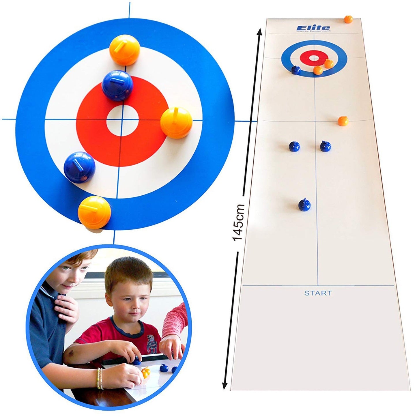 Mini Curling Spiel für Zuhause – Spaßiges Geschicklichkeitsspiel für die ganze Familie