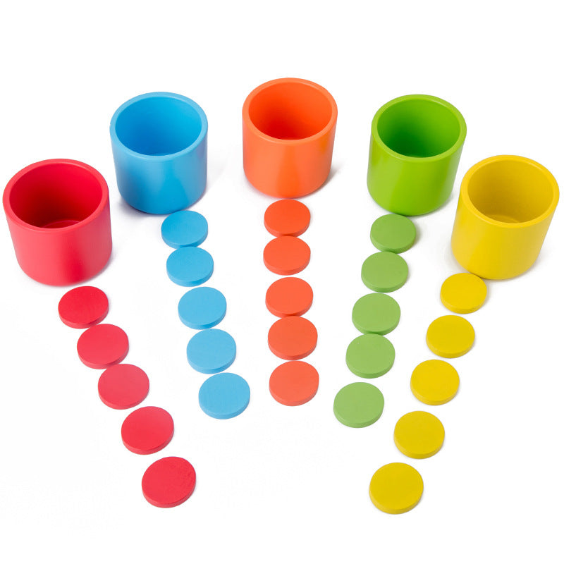 Bunte Montessori Stapelbecher – Lernspielzeug zum Stapeln Sortieren & Entdecken