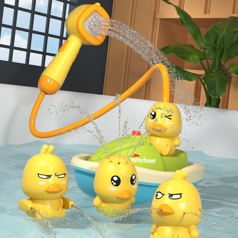 Spritzende Enten Badespielzeug mit Wasserstrahl
