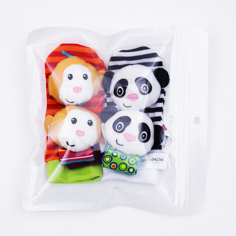 Sensorische Plüschsocken und Armband für Babys