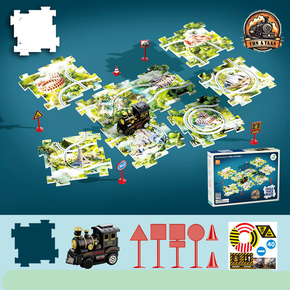 Weihnachtszauber – Puzzle-Eisenbahn Spielset für Kinder