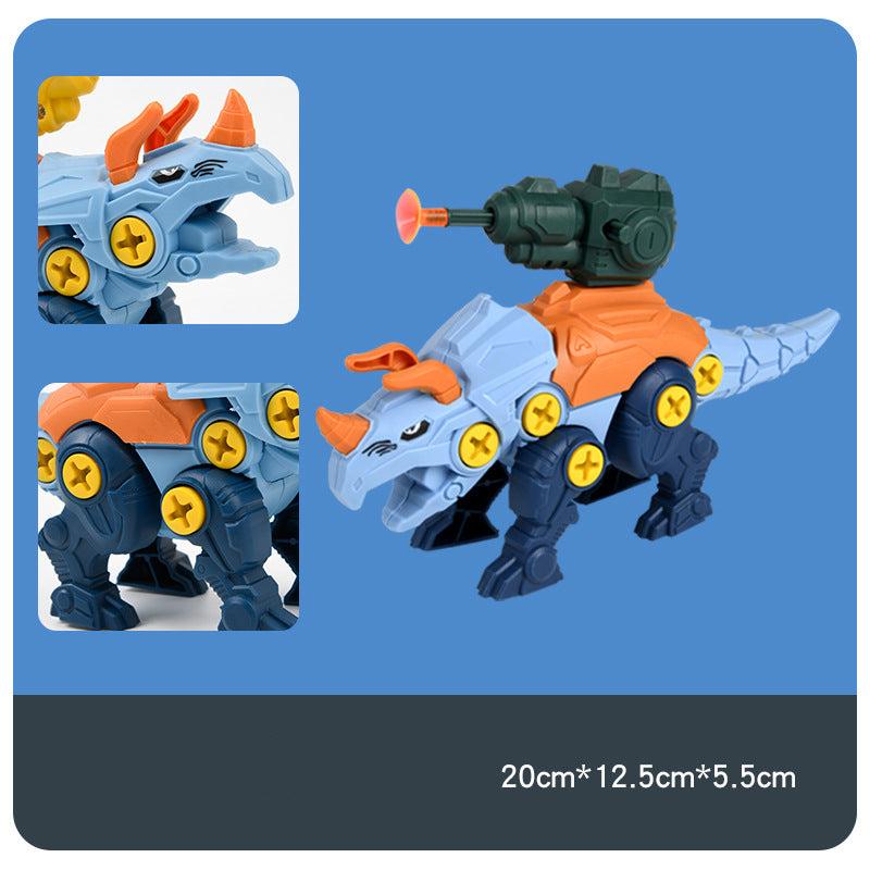 Dinosaurier Schraubenset mit Saugnapf Kanone