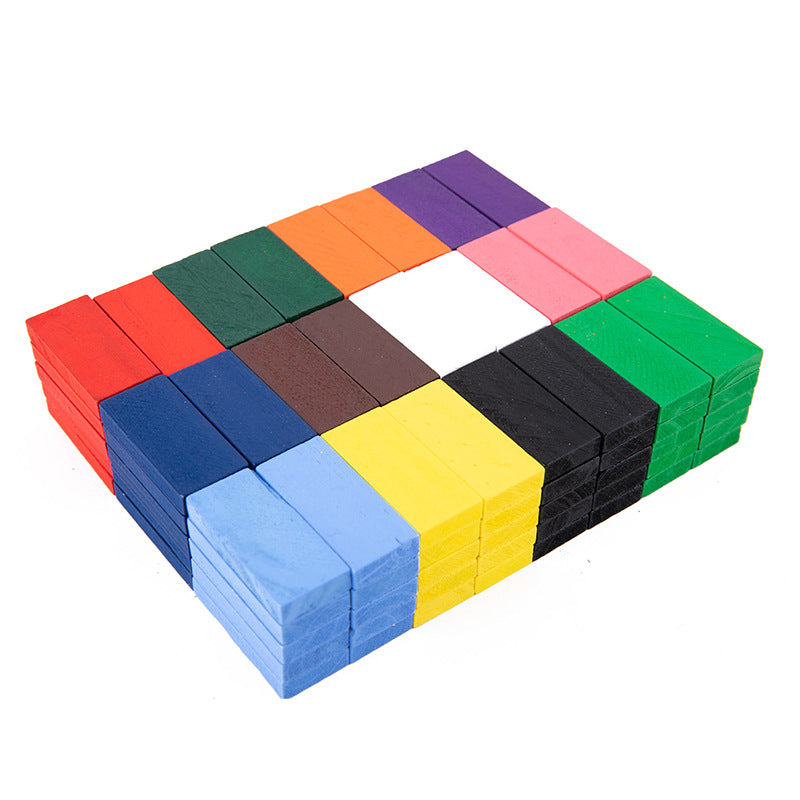 Montessori Holz Domino Steine – Pädagogisches Spielzeug für Kinder