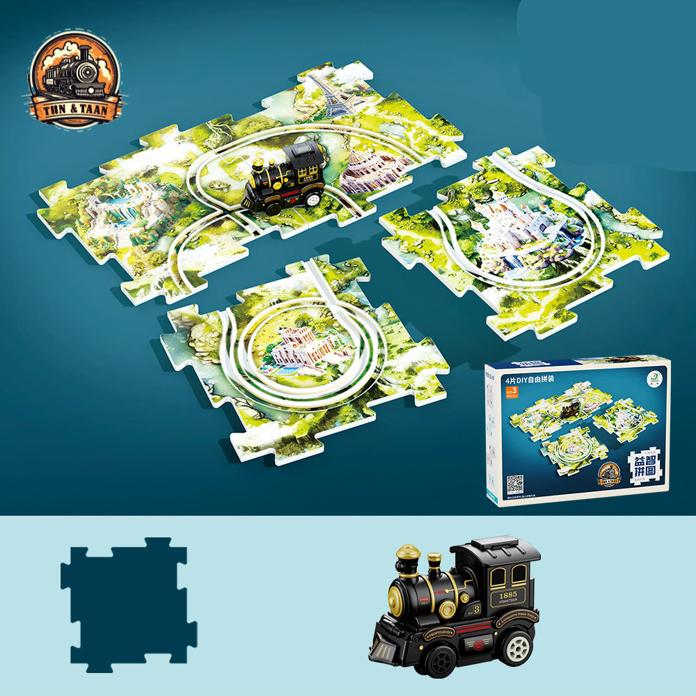 Weihnachtszauber – Puzzle-Eisenbahn Spielset für Kinder