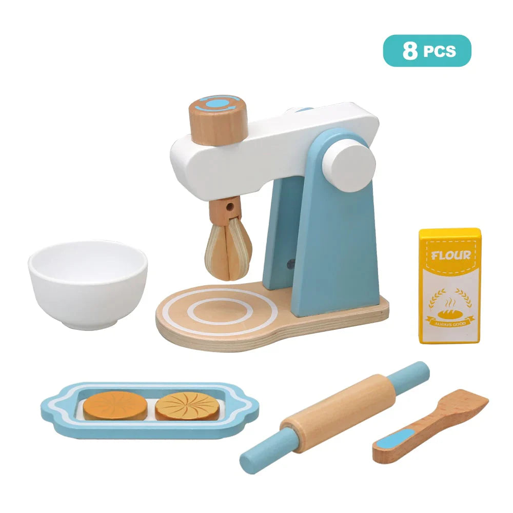 Kreative Küchenwelt – Holz Spielküche Set mit Blender für Kinder