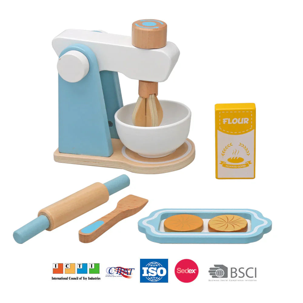 Kreative Küchenwelt – Holz Spielküche Set mit Blender für Kinder