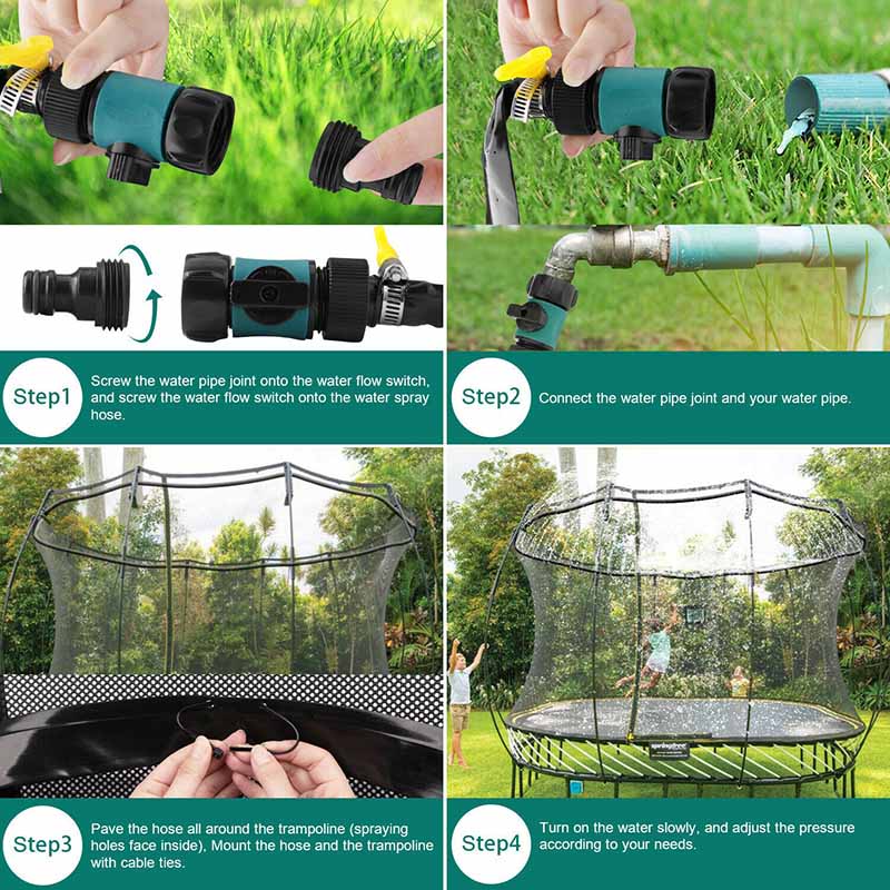 Wassersprinkler für Trampolin – Erfrischender Sprungspaß im Garten