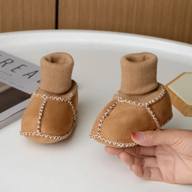 Gemütliche Baby Boots mit weichem Fellfutter für kalte Tage