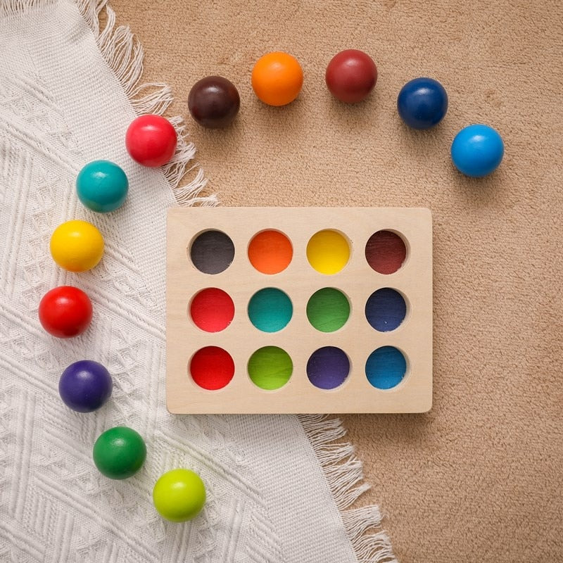 Farbenkugel Sortierspiel – Pädagogisches Lernspiel für Kinder