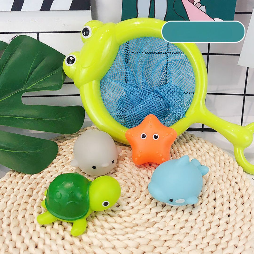 Leuchtendes Unterwasser Badespielzeug mit Kescher