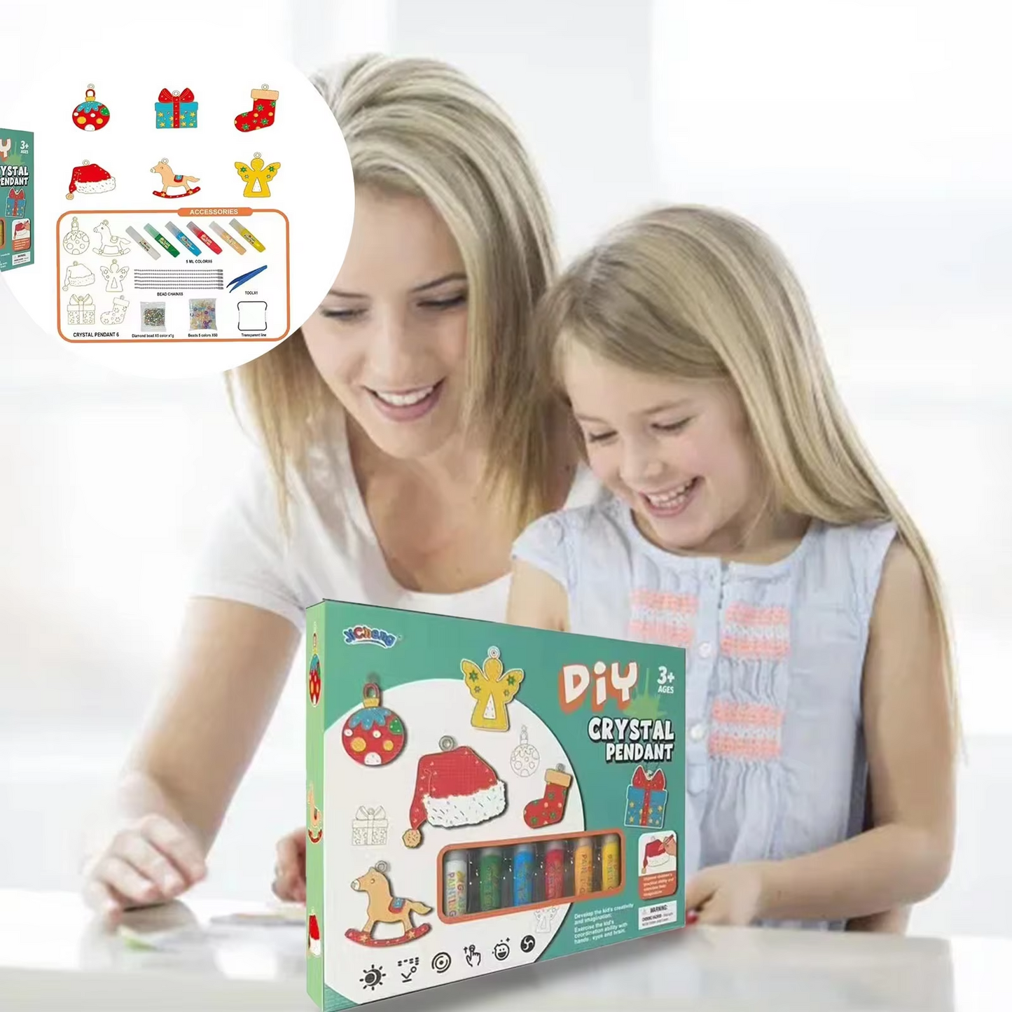 Kreative Kristallmalerei für Kinder