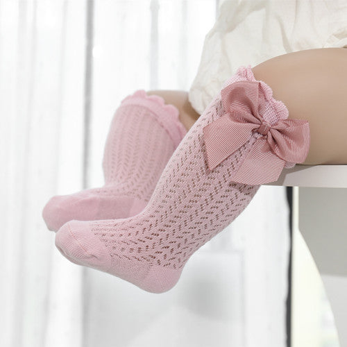Baumwoll-Babysocken mit Niedlicher Schleife – Bequem und Stylisch für Kleine Füße