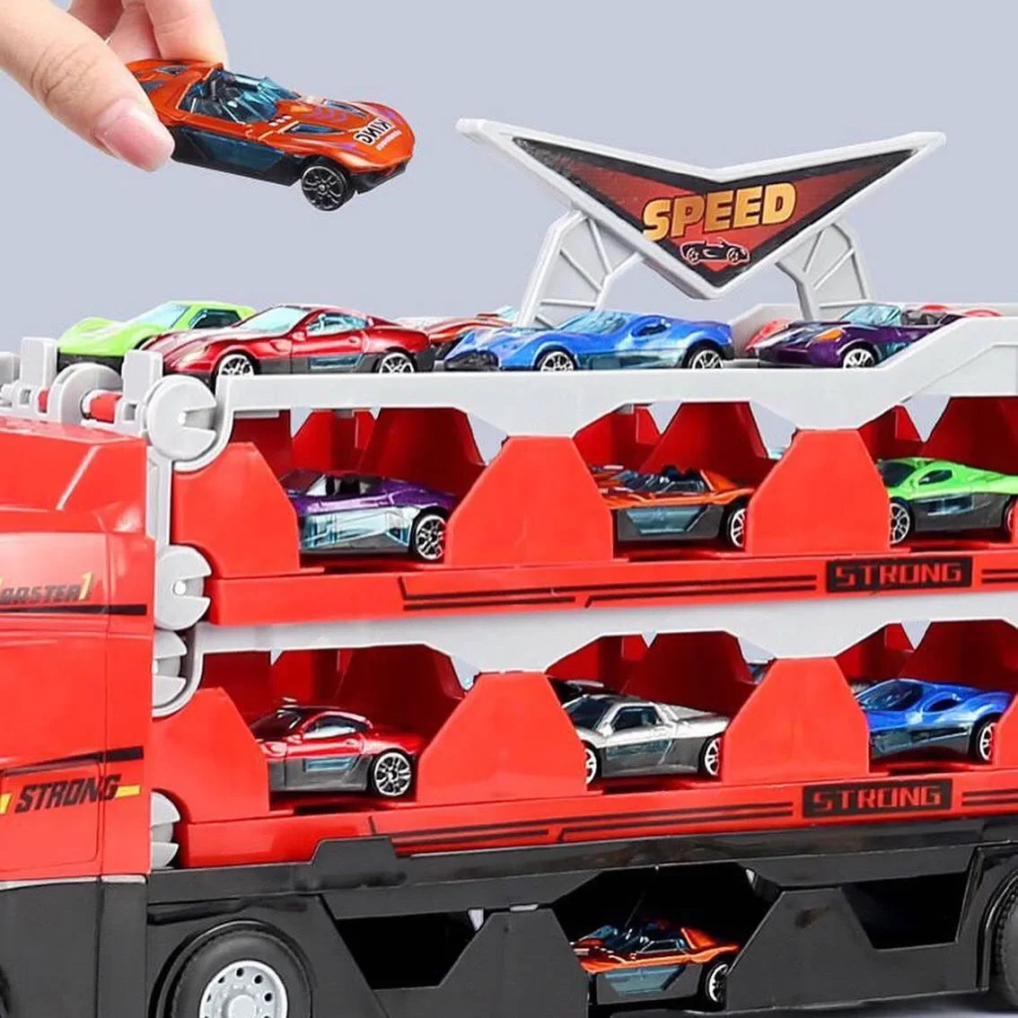 2in1 Klappbare Lastwagen Rennstrecke für Kinder