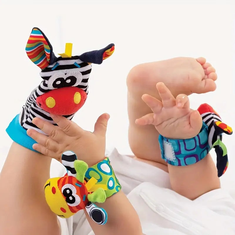 Sensorische Plüschsocken und Armband für Babys