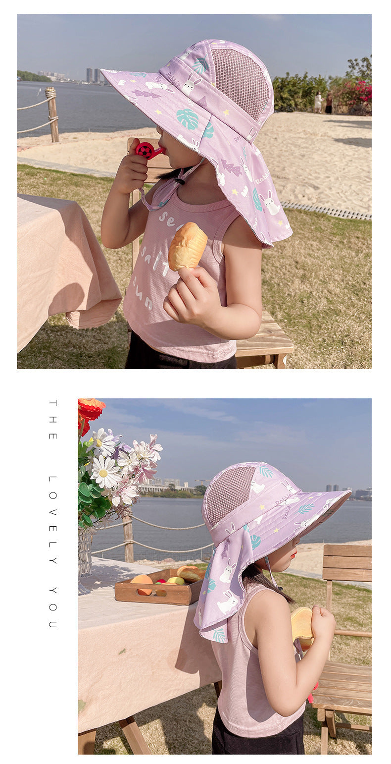 Verstellbarer Kinder Sonnenhut mit UPF 50+ - Breite Krempe für Optimalen Sonnenschutz
