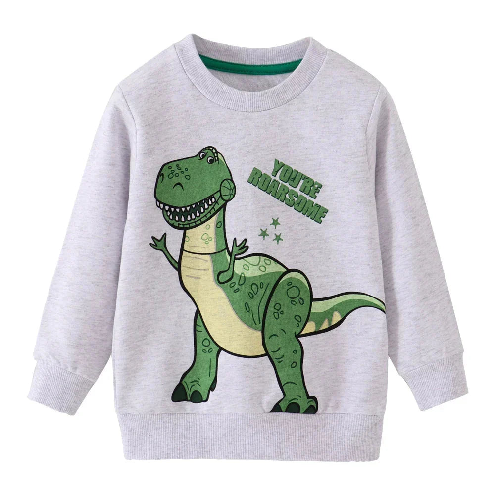 Faszinierende Dino-Drucke – Kuscheliger Kinderpullover für kalte Tage