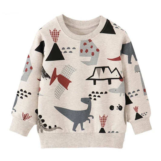 Faszinierende Dino-Drucke – Kuscheliger Kinderpullover für kalte Tage
