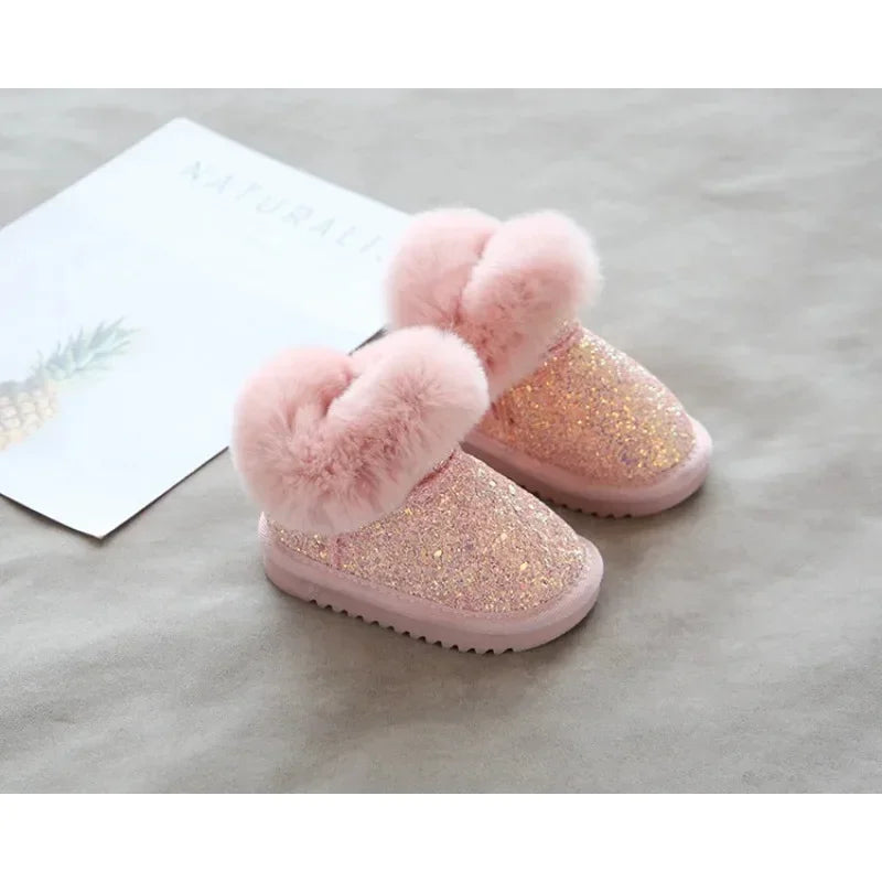 Kuschelige Glitzer-Winterstiefel für Kinder – Warme und Stylische Begleiter