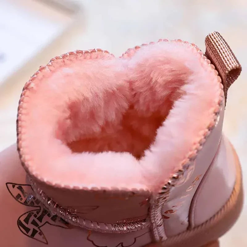 Wasserfeste Kinder-Schneestiefel – Stylischer Fashion-Print für den Winter