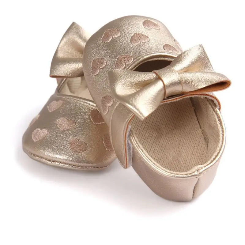 Anti-Rutsch Krabbelschuhe für Babys – Weiche Schuhe mit Schleife für Mädchen