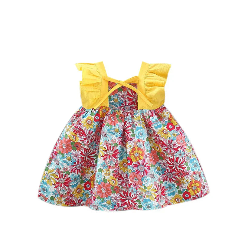 Mädchen Sommerkleid mit Blumenmuster – Bezauberndes Kleid mit passendem Hut