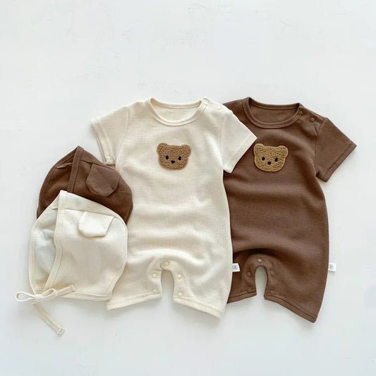 Niedlicher Baby-Jumpsuit – Kuscheliger Baumwollanzug mit süßem Bären-Design