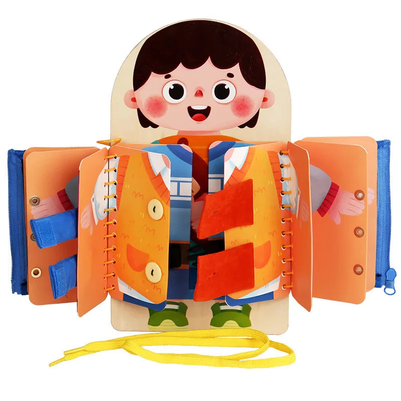 Lernspaß beim Anziehen – Interaktives Puzzle-Buch für Kinder