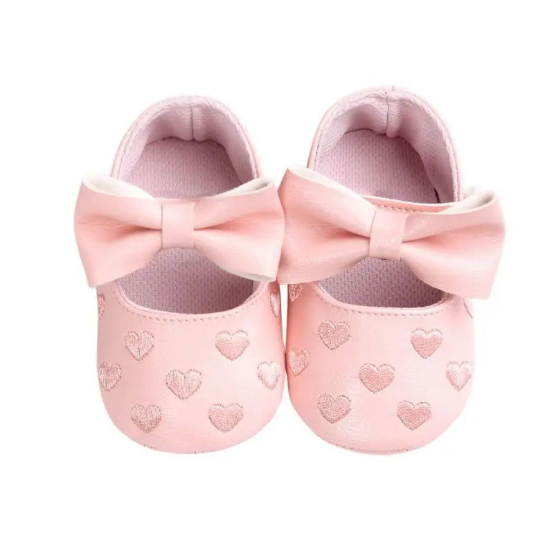 Anti-Rutsch Krabbelschuhe für Babys – Weiche Schuhe mit Schleife für Mädchen