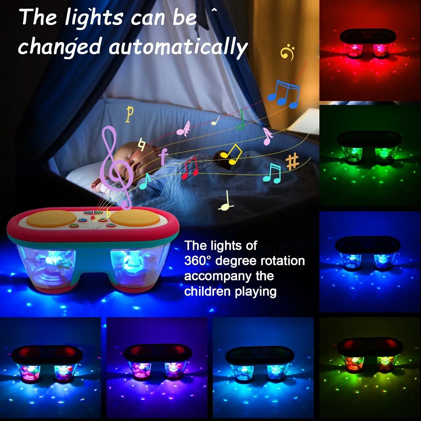Baby-Trommel-Set mit Licht und Musik – Rhythmus-Spaß für Kleinkinder