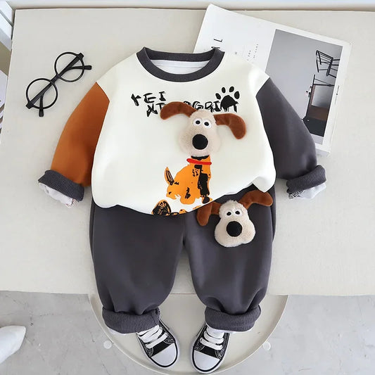 Bequemer Hunde-Design Trainingsanzug für Kinder – Stylisch und praktisch