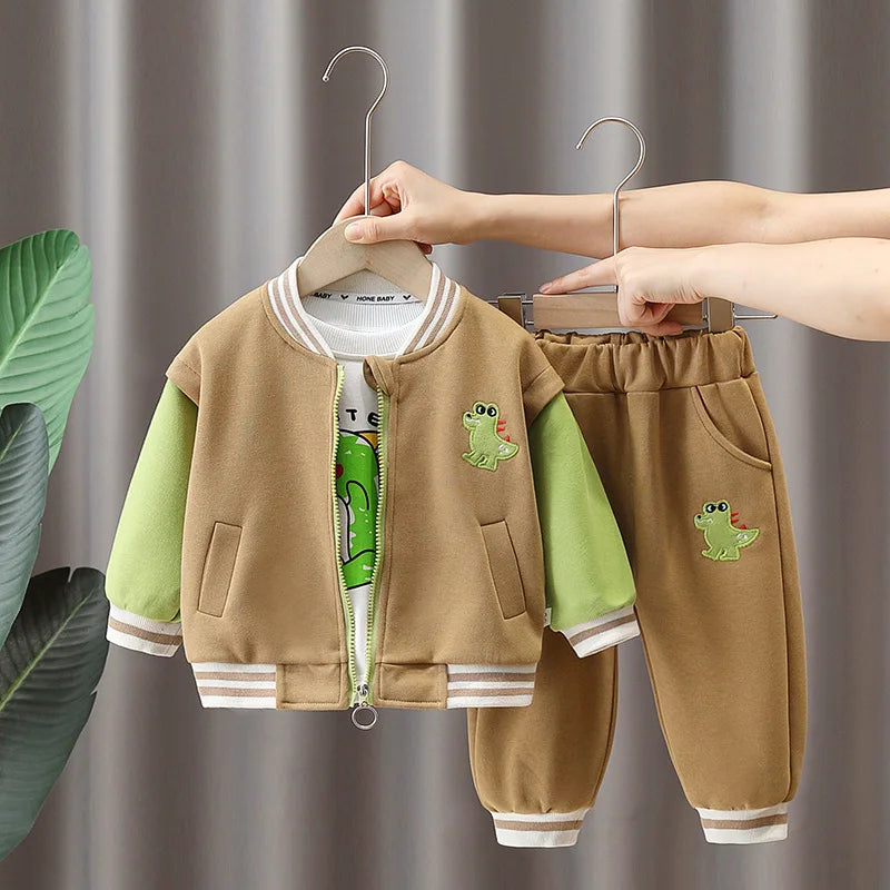 Coole Dino-Outfits – 3-teiliges Set für Kinder