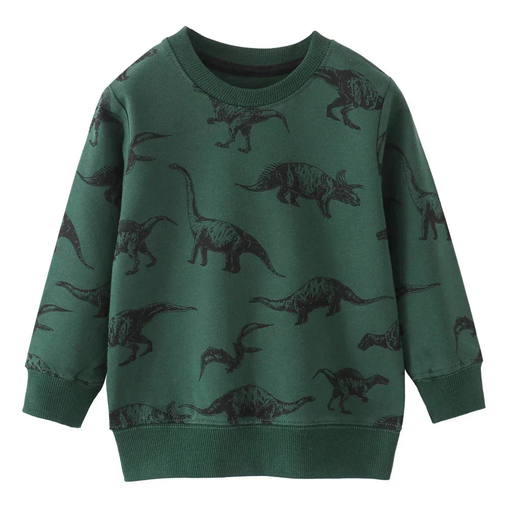 Faszinierende Dino-Drucke – Kuscheliger Kinderpullover für kalte Tage